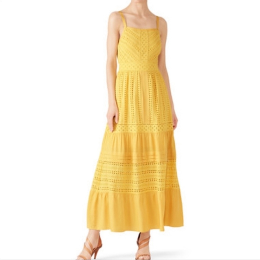 Anthropologie by Front Door Fashion Adelyn Rae Janel Eyelet Maxi Dress - Picture 1 of 5